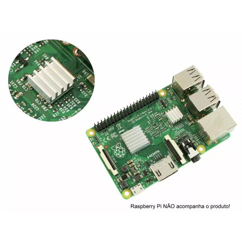 Kit Dissipadores de Calor para Raspberry Pi 3  Auto Adesivante