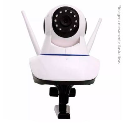 Câmera IP sem Fio WiFi c/Sensor Movimento e Visão Noturna 