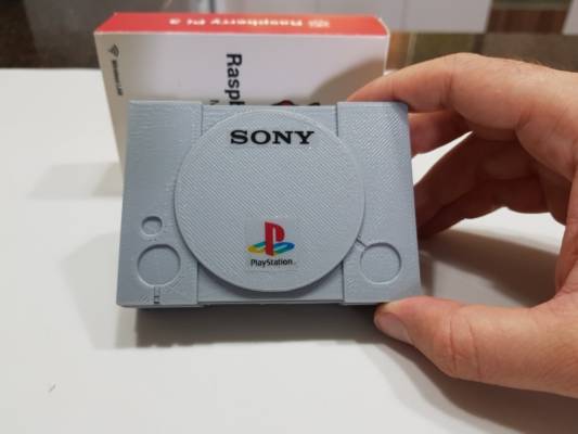 Case Playstation 1 p/Raspberry Pi 3 B na RetroConsole 