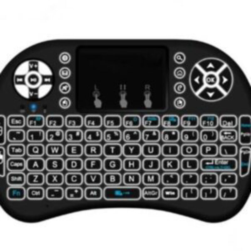 Mini Teclado Luminoso Wireless com Mouse Touch Integrado