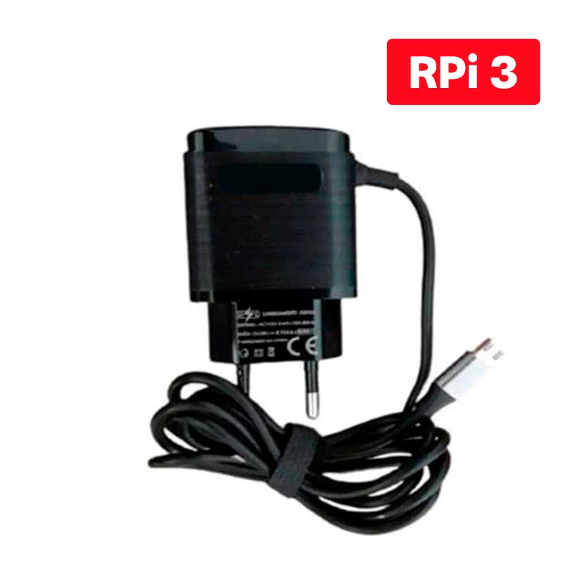 Fonte Bivolt para Raspberry Pi3 B E B+ (Preta) Fonte Bivolt para Raspberry Pi3 B E B+ (Preta)