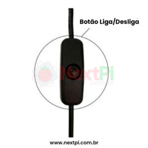 Fonte Raspberry Pi3 Pi 3 B E B+ 5v 3a c/Botão Liga e Desliga