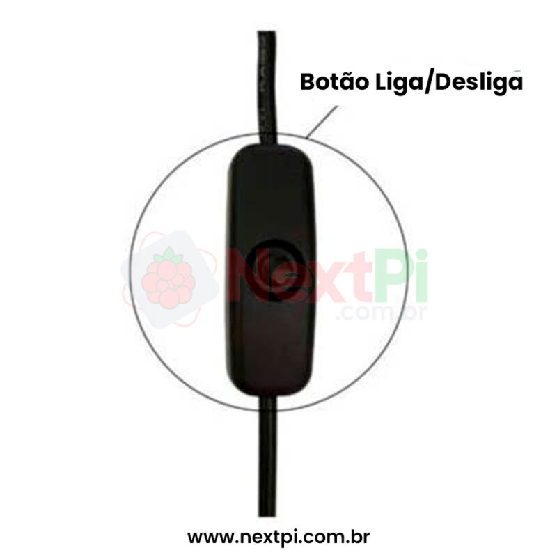Fonte Raspberry Pi3 Pi 3 B E B+ 5v 3a c/Botão Liga e Desliga