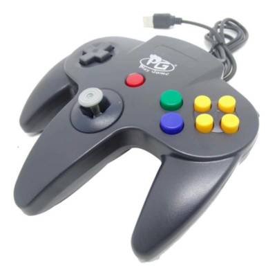 CONTROLE NINTENDO 64 - USB - PC - CORES - ANALÓGICO PADRÃO