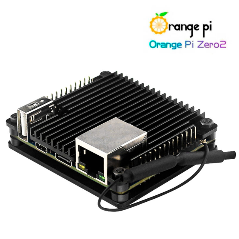 Case em Alumínio c/ dissipação de calor e refrigeração passiva p/ Orange Pi Zero 2 Case em Alumínio c/ dissipação de calor e refrigeração passiva p/ Orange Pi Zero 2