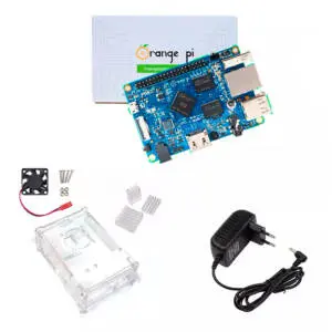 Kit Orange Pi PC + Fonte + Case, cooler e dissipadores Kit Orange Pi PC + Fonte + Case, cooler e dissipadores