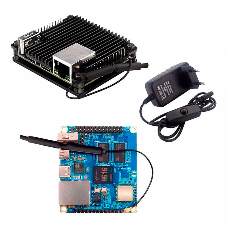 Kit Orange Pi Zero 2 H616 + Case Alumínio + Fonte Kit Orange Pi Zero 2 H616 + Case Alumínio + Fonte