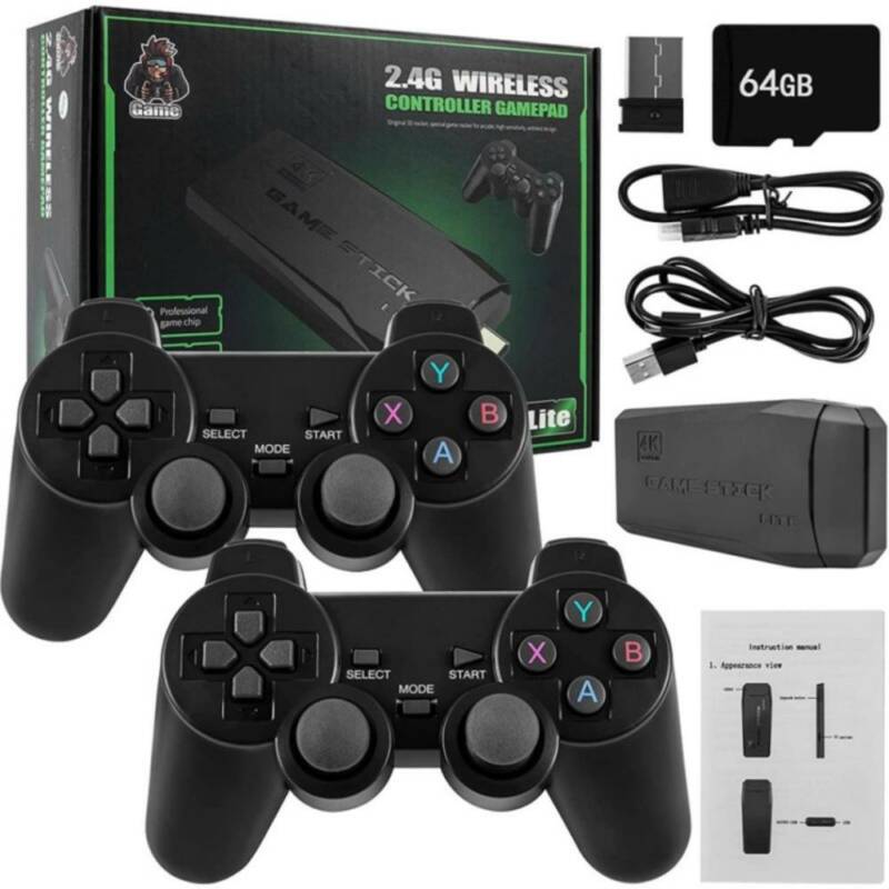 Game Stick Retrô 4K c/ 15000 Jogos + 2 Controles sem Fio na RetroConsole  VideoGames Porto Alegre