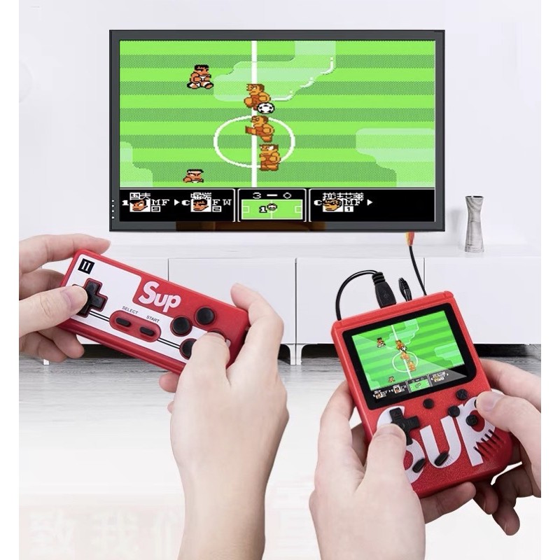 Mini Console Video Game Portátil Sup 400 Jogos Retrô Com Controle