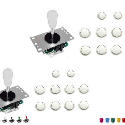20x Botões tipo Sanwa + 2 Comandos Joystick Estilo Sanwa