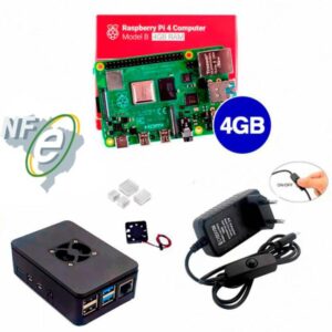 Kit Raspberry Pi 4 4GB c/ Case, Cooler, Fonte e Dissipadores Kit Raspberry Pi 4 4GB c/ Case, Cooler, Fonte e Dissipadores