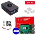 Raspberry Pi 4 4GB + Case + Cooler + Dissipadores