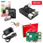 Kit Raspberry Pi 3 Model B+(Plus) c/ Case, Fonte, Cooler, Dissipadores + 128GB