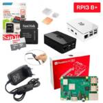 Kit Raspberry Pi 3 Model B+(Plus) c/ Case, Fonte, Cooler, Dissipadores + 128GB