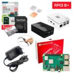 Kit Raspberry Pi 3 Model B+(Plus) c/ Case, Fonte, Cooler, Dissipadores + 64GB