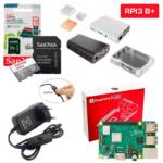 Kit Raspberry Pi 3 Model B+(Plus) c/ Case, Fonte, Cooler, Dissipadores + 64GB