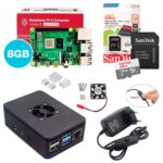 Kit Raspberry Pi 4 8GB c/ Case, Cooler, Fonte, Dissipadores + 128GB