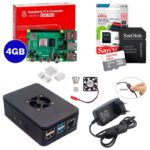 Kit Raspberry Pi 4 8GB c/ Case, Cooler, Fonte, Dissipadores + 32GB