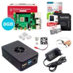 Kit Raspberry Pi 4 8GB c/ Case, Cooler, Fonte, Dissipadores + 32GB