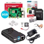 Kit Raspberry Pi 4 8GB c/ Case, Cooler, Fonte, Dissipadores + 16GB