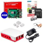 Kit Raspberry Pi 4 8GB c/ Case, Fonte, Dissipadores + 128GB