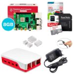 Kit Raspberry Pi 4 8GB c/ Case, Fonte, Dissipadores + 32GB