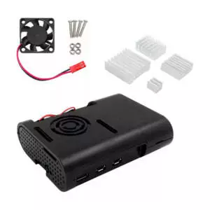 Case + Cooler Fan e Dissipadores para Raspberry Pi 5 Case + Cooler Fan e Dissipadores para Raspberry Pi 5