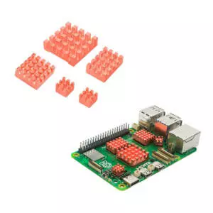 Dissipadores de Calor Premium em Cobre para Raspberry Pi 5 (5 Unid)