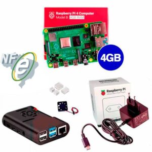 Kit Raspberry Pi 4 4GB c/ Case, Cooler, Fonte Oficial e Dissipadores Kit Raspberry Pi 4 4GB c/ Case, Cooler, Fonte Oficial e Dissipadores