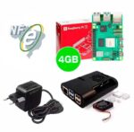 Kit Raspberry Pi 5 4GB c/ Case, Cooler PWM, Dissipadores e Fonte 27W