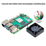 Kit Raspberry Pi 5 4GB c/ Case, Cooler PWM, Dissipadores e Fonte 27W