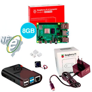 Kit Raspberry Pi 4 8GB c/ Case, Cooler, Fonte Oficial e Dissipadores Kit Raspberry Pi 4 8GB c/ Case, Cooler, Fonte Oficial e Dissipadores