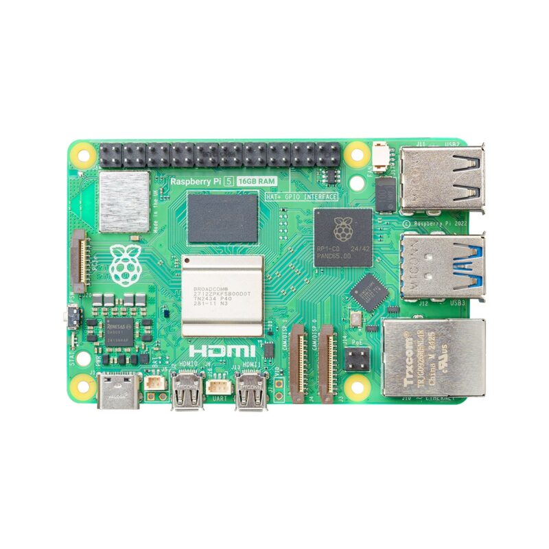 Kit Raspberry Pi 5 16GB c/ Case Oficial c/ Cooler Fan e Fonte 27W