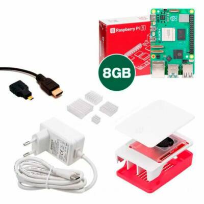 Kit Raspberry Pi 5 8GB c/ Case Oficial c/ Cooler Fan e Fonte 27W