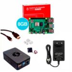 Kit Raspberry Pi 4 8GB c/ Case, Cooler, Fonte 4A e Dissipadores