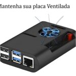 Kit Raspberry Pi 4 4GB c/ Case, Cooler, Fonte e Dissipadores