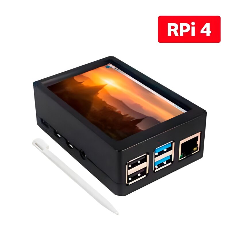 Tela Display Touch Screen 3.5 pol. p/ Raspberry Pi 4 + Case Tela Display Touch Screen 3.5 pol. p/ Raspberry Pi 4 + Case