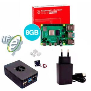 Kit Raspberry Pi 4 8GB c/ Case, Cooler, Fonte 5v e Dissipadores Kit Raspberry Pi 4 8GB c/ Case, Cooler, Fonte 5v e Dissipadores