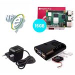 Kit Raspberry Pi 5 16GB c/ Case, Cooler, Dissipadores e Fonte 27W