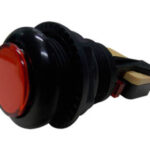 Botão Fliperama Acrílico Preto c/Micro