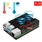Kit Raspberry Pi 3 B c/ Case Alumínio c/ Duplo Cooler Fan e Fonte
