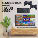 Game Stick Retrô 4K c/ 15000 Jogos + 2 Controles sem Fio