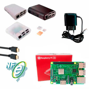 Kit Raspberry Pi 3 Model B c/ Case, Fonte 5V e Dissipadores Kit Raspberry Pi 3 Model B c/ Case, Fonte 5V e Dissipadores