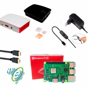 Kit Raspberry Pi 3 Model B c/ Case Oficial, Fonte e Dissipadores Kit Raspberry Pi 3 Model B c/ Case Oficial, Fonte e Dissipadores